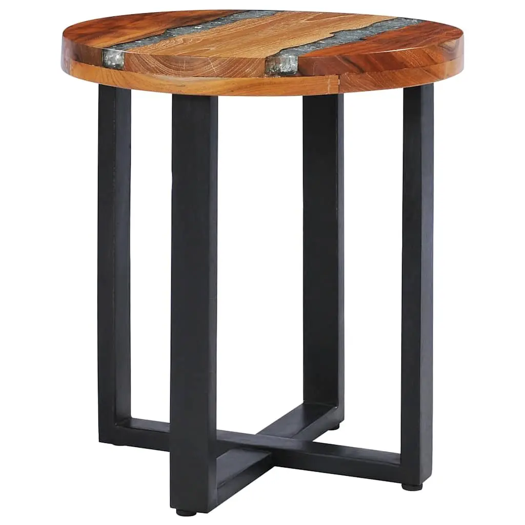 Round Solid Teak & Mango Wood Coffee Table 40x45cm