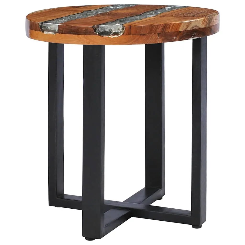 Round Solid Teak & Mango Wood Coffee Table 40x45cm