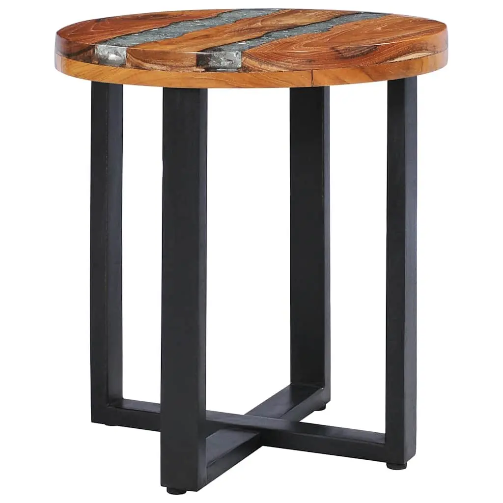 Round Solid Teak & Mango Wood Coffee Table 40x45cm