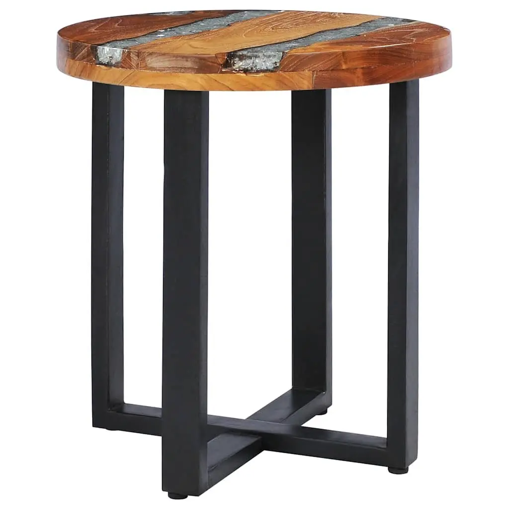 Round Solid Teak & Mango Wood Coffee Table 40x45cm