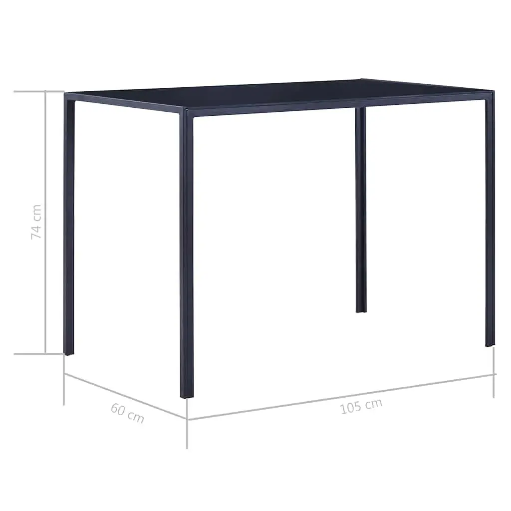 5-Piece Grey Dining Set with Glass Top