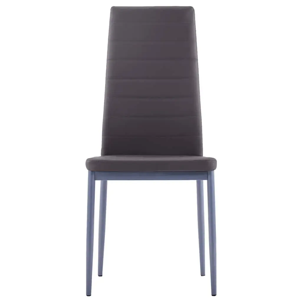 5-Piece Grey Dining Set with Glass Top