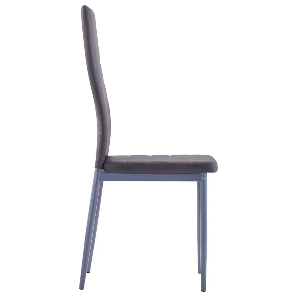 5-Piece Grey Dining Set with Glass Top