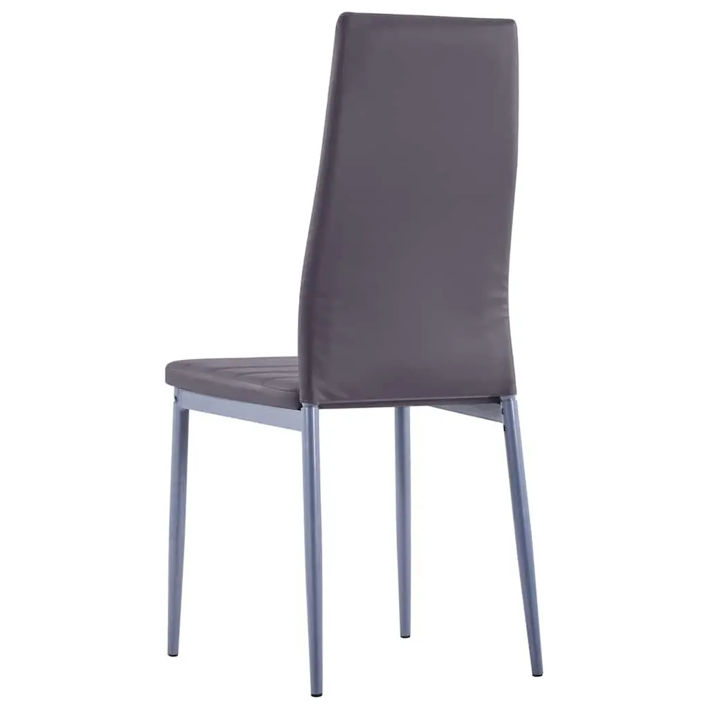 Dining Set Grey 7 Piece Modern Table and 6 Chairs