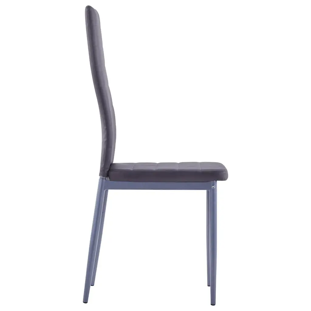 Dining Set Grey 7 Piece Modern Table and 6 Chairs