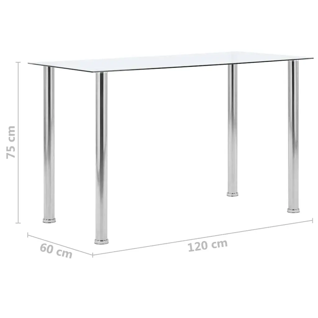 Dining Table with Tempered Glass Top