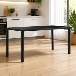 Modern Black Tempered Glass Dining Table for Your Home
