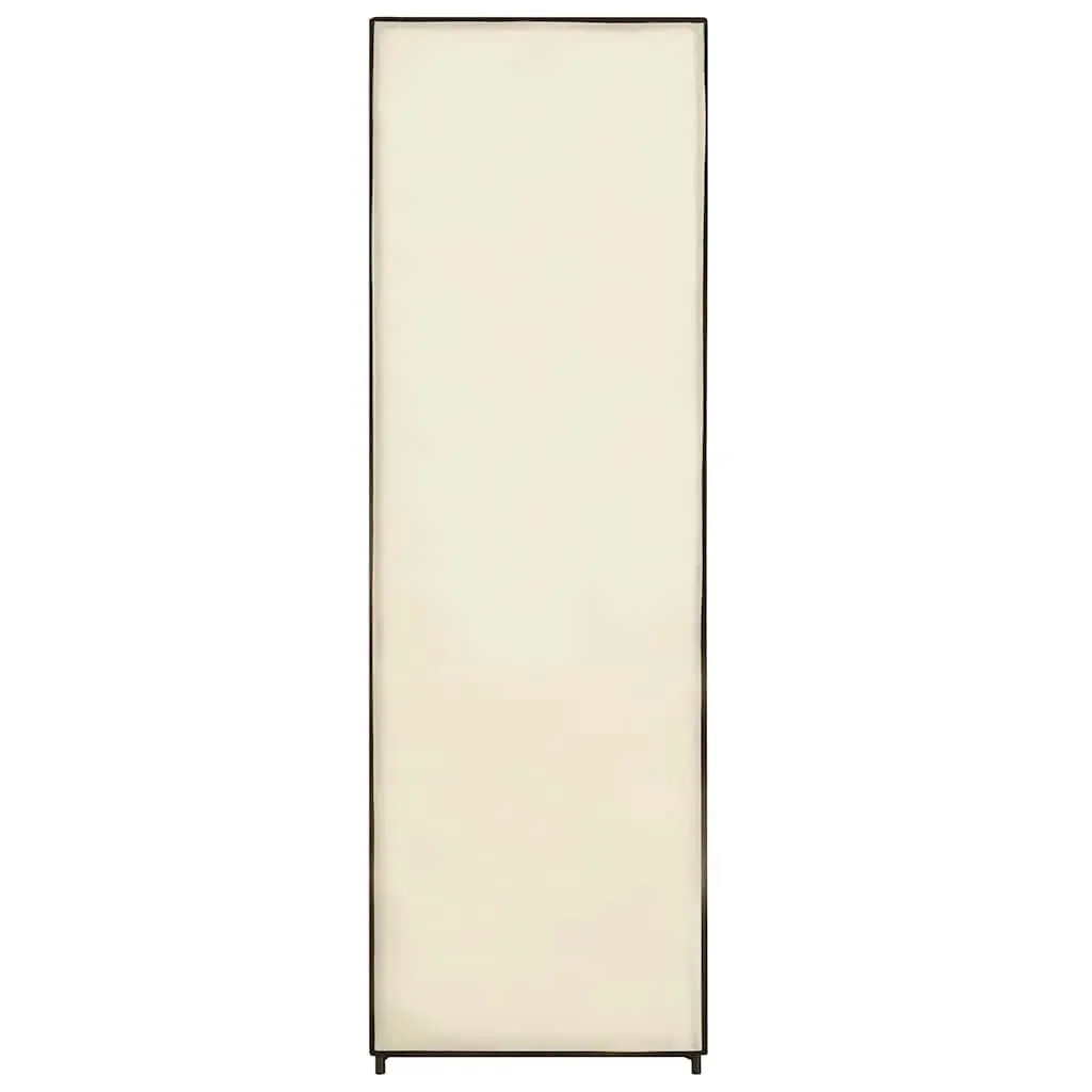 Cream Portable Closet with Multiple Compartments
