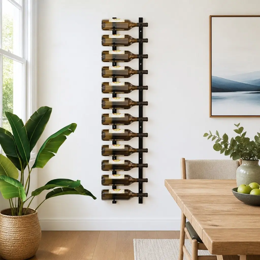 Wall Mounted Wine Rack for 12 Bottles