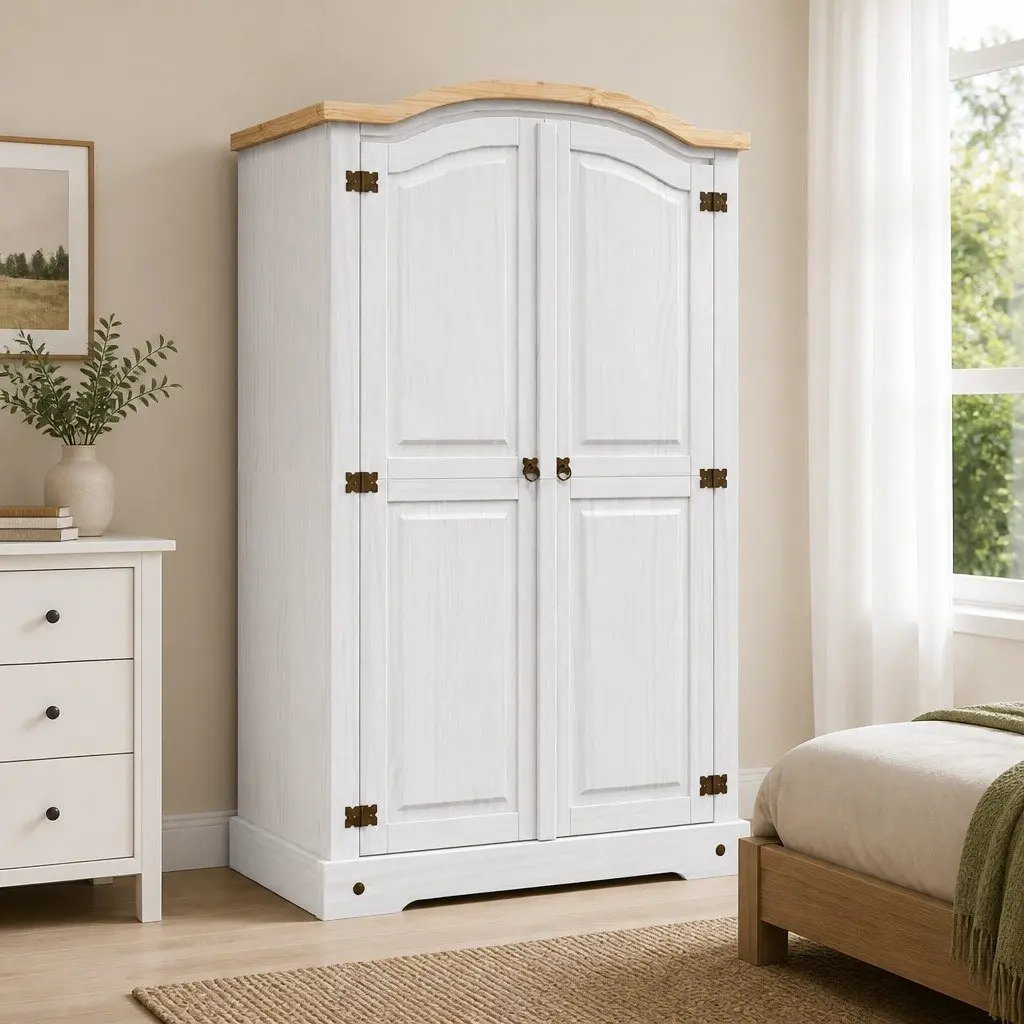 Wooden Wardrobe with 2 Doors for Storage