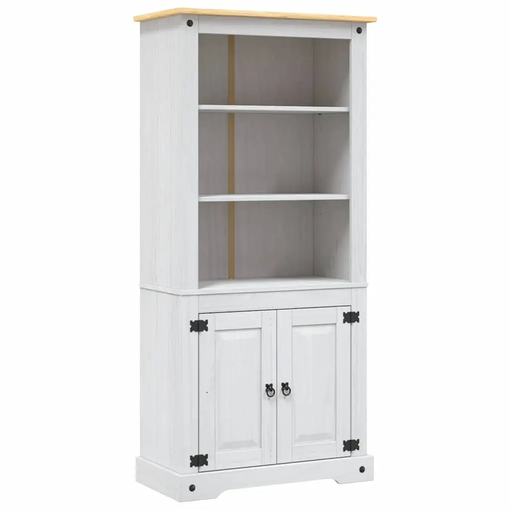 Storage Cabinet White Mexican Pine Cupboard Open Shelves Display Unit