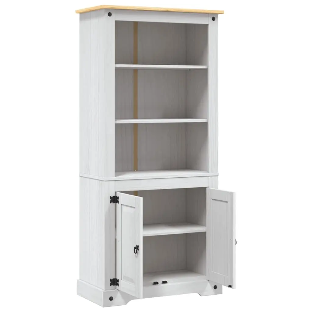 Storage Cabinet White Mexican Pine Cupboard Open Shelves Display Unit