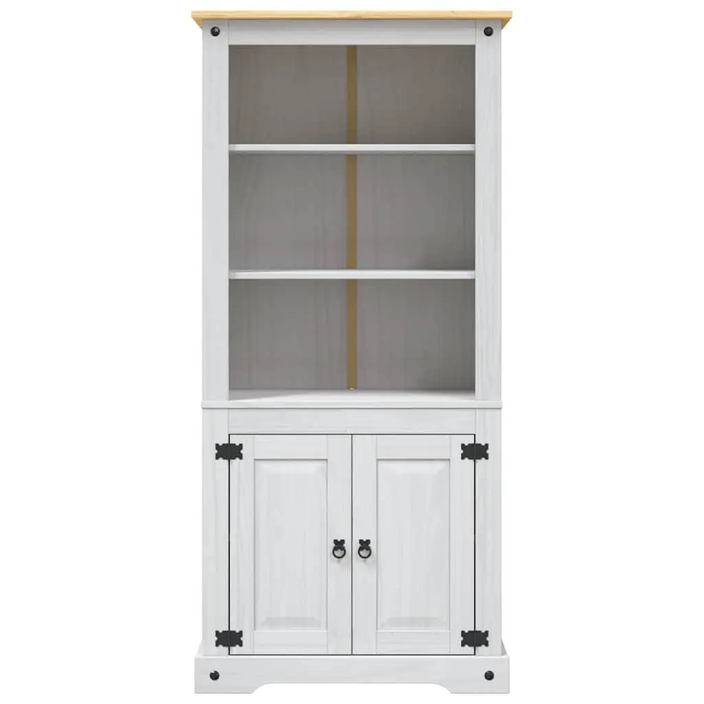 Storage Cabinet White Mexican Pine Cupboard Open Shelves Display Unit
