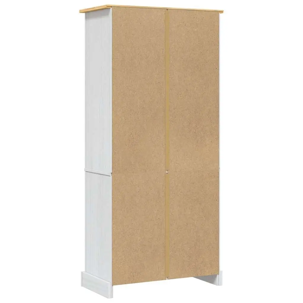 Storage Cabinet White Mexican Pine Cupboard Open Shelves Display Unit