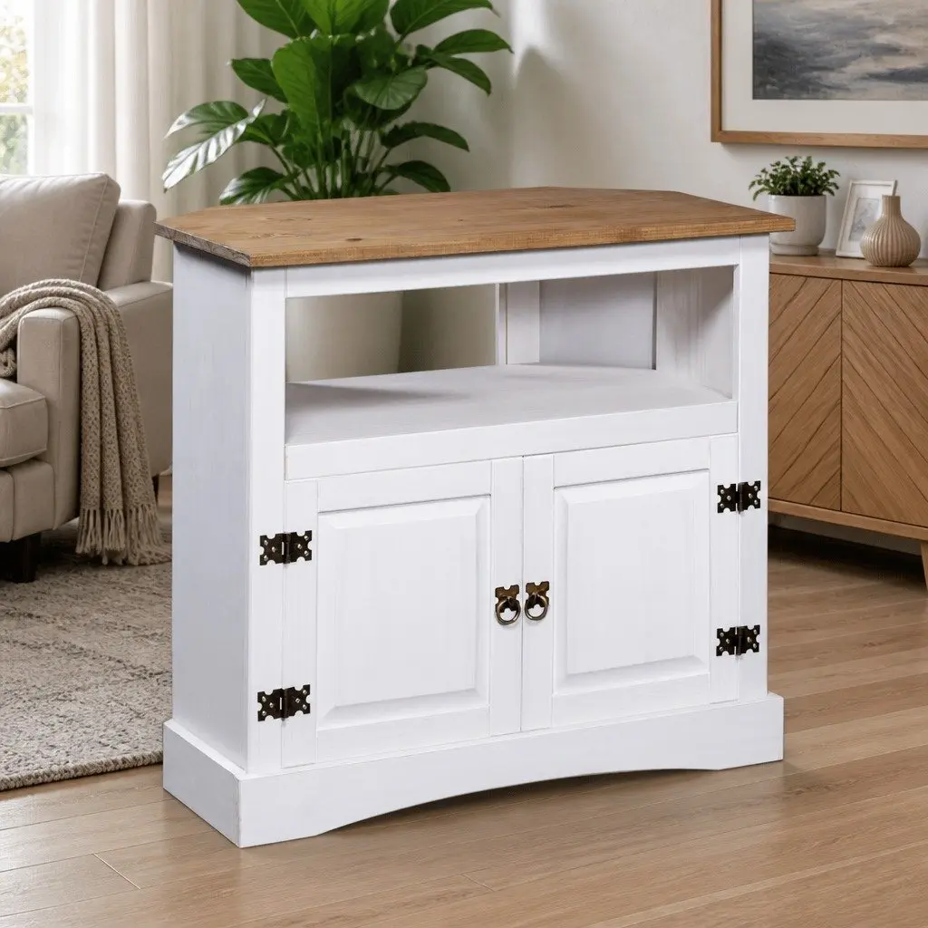 Console Table in Mexican Pine with Storage