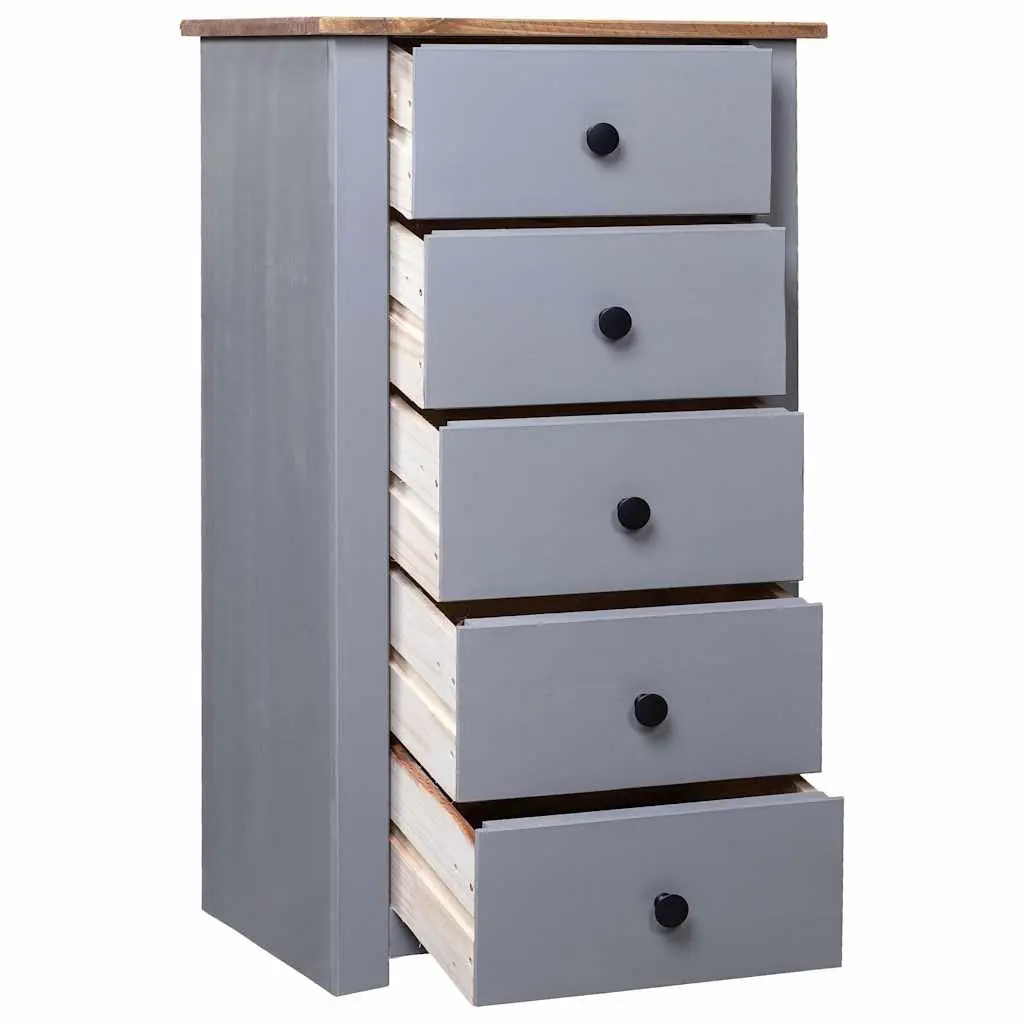 Grey 5 Drawer Sideboard Cabinet for Home