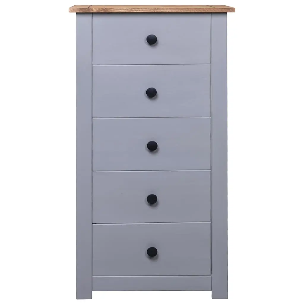 Grey 5 Drawer Sideboard Cabinet for Home