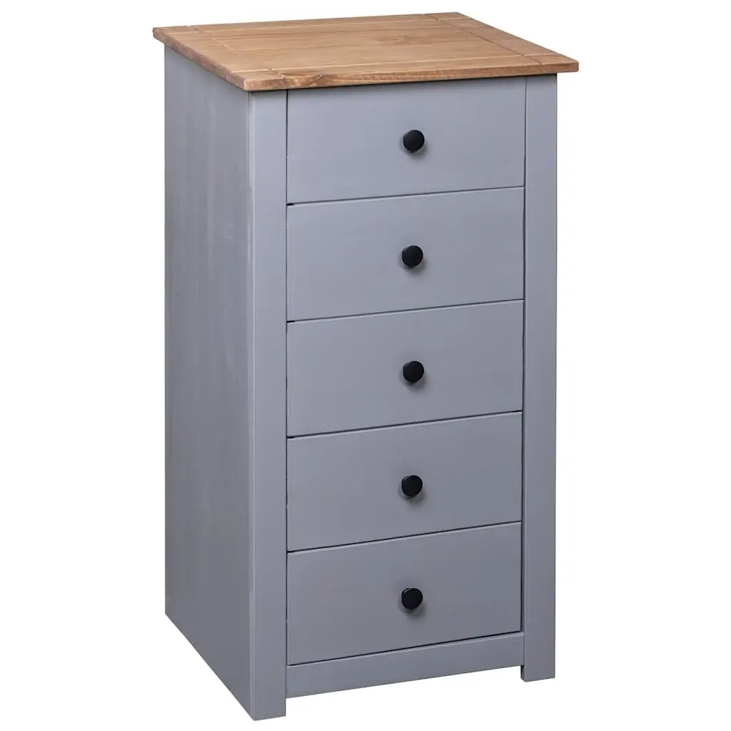 Grey 5 Drawer Sideboard Cabinet for Home