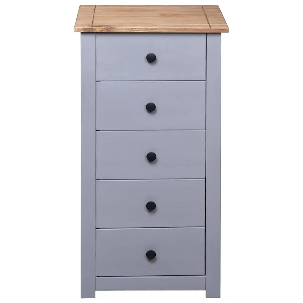 Grey 5 Drawer Sideboard Cabinet for Home