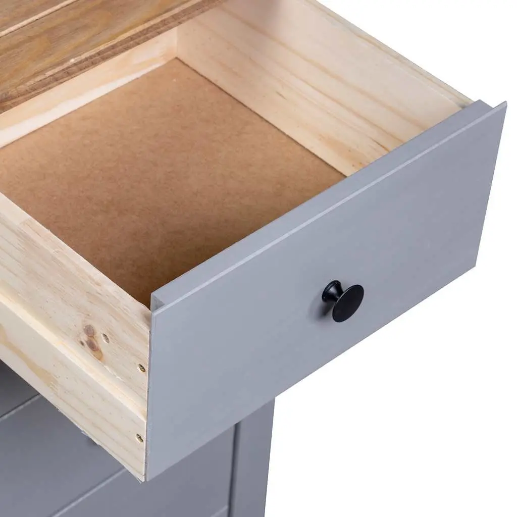 Grey 5 Drawer Sideboard Cabinet for Home