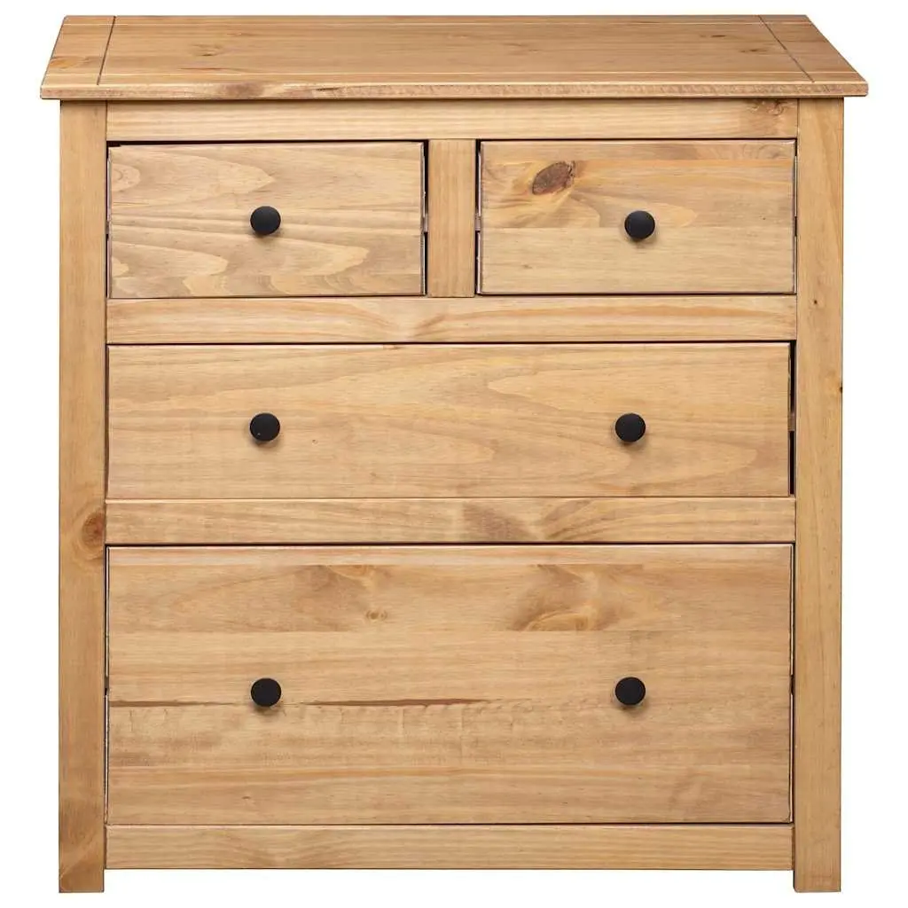 Sideboard Solid Pine Wood 80x40x83 cm Brown Rustic Cabinet Storage Furniture