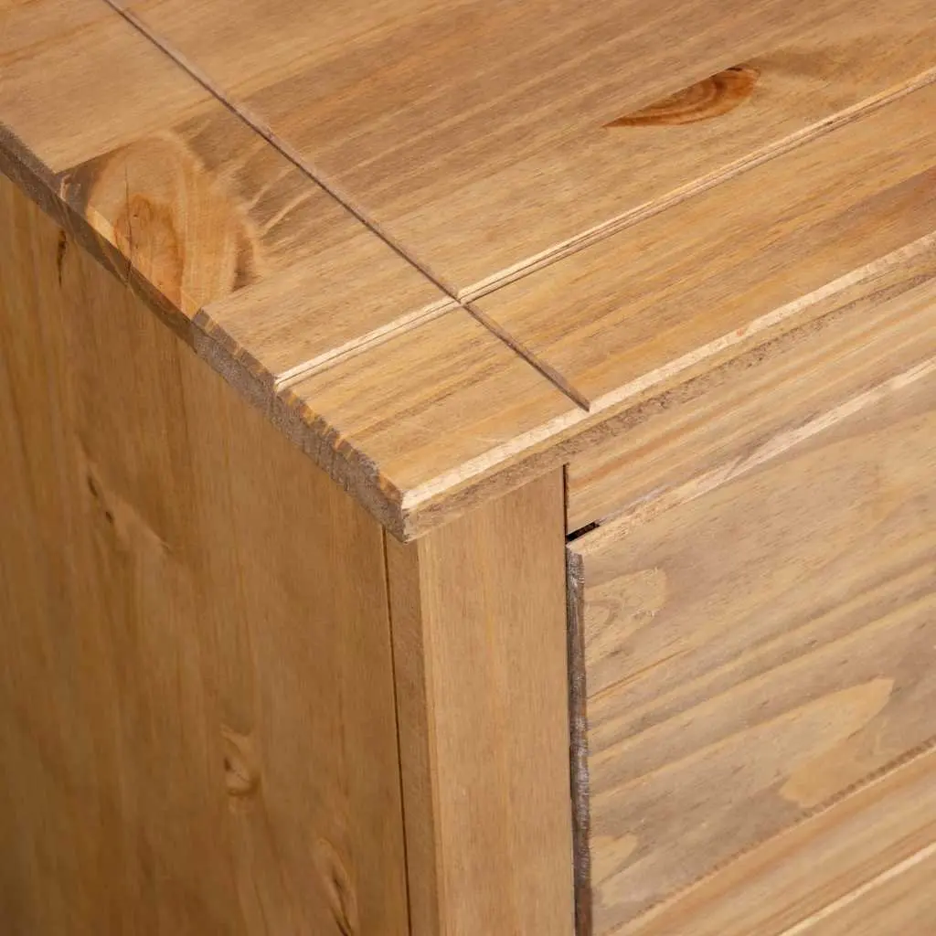 Sideboard Solid Pine Wood 80x40x83 cm Brown Rustic Cabinet Storage Furniture