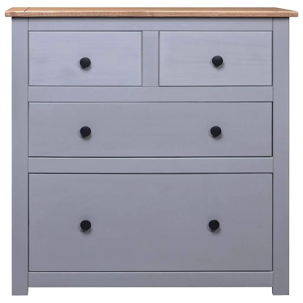 Grey Sideboard 80x40x83cm with 4 Drawers