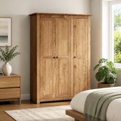Durable 3-Door Wardrobe 118x50x171.5 cm with 4 Shelves