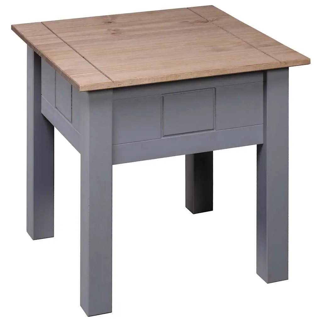 Rustic Grey Pine Bedside Table 50.5x50.5x52.5 cm