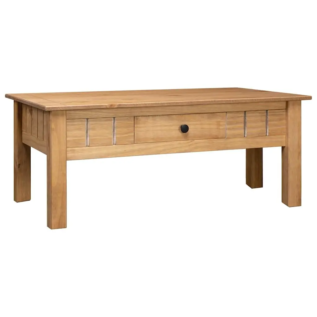 Solid Pine Wood Coffee Table with Storage Drawer