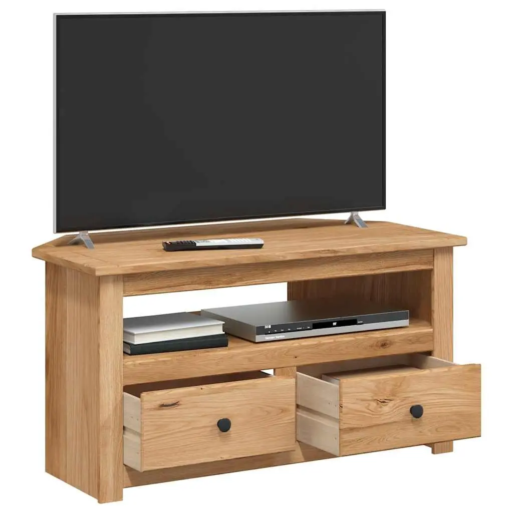 Corner TV Cabinet 93x49x49cm in Solid Pinewood