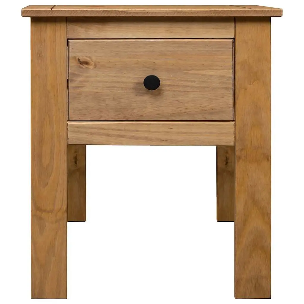 Brown Pine Nightstand with Storage Drawer 46x40x57cm