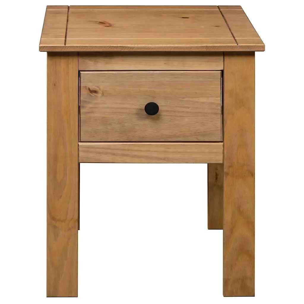 Brown Pine Nightstand with Storage Drawer 46x40x57cm