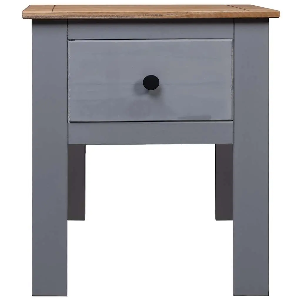 Bedside Cabinet Grey Nightstand Drawer Storage Furniture Pine Wood 46x40x57cm