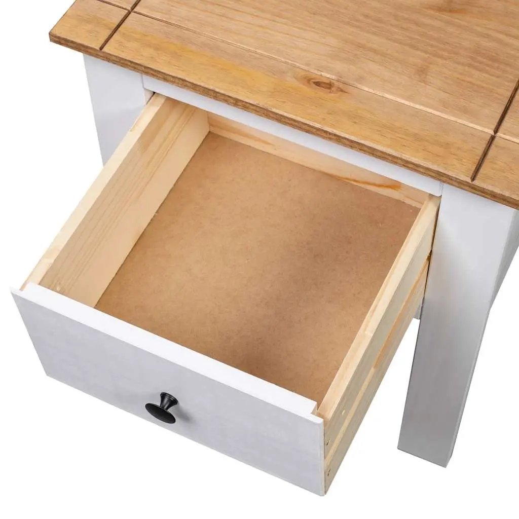 White Pine Bedside Cabinet with Storage Drawer