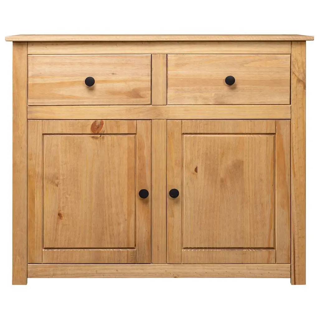 Solid Pinewood Sideboard with 2 Drawers and 2 Doors