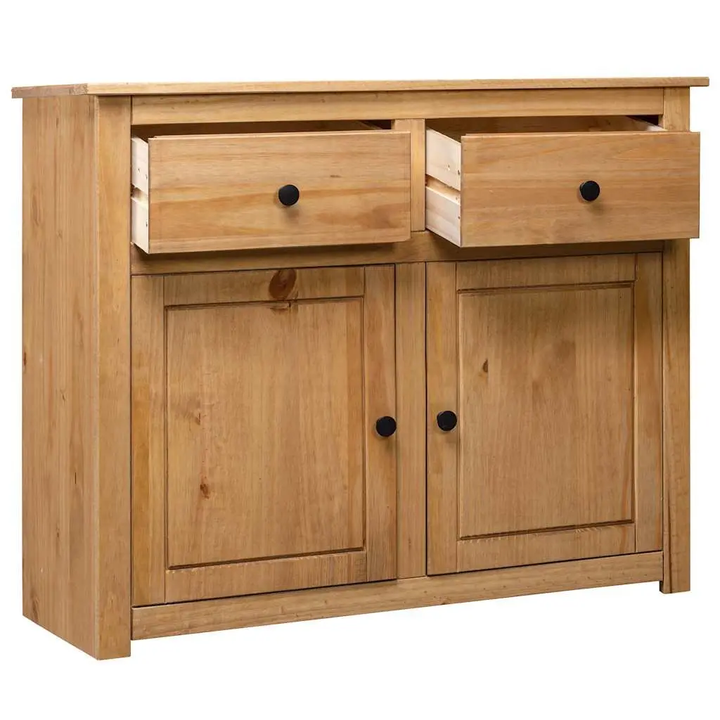 Solid Pinewood Sideboard with 2 Drawers and 2 Doors