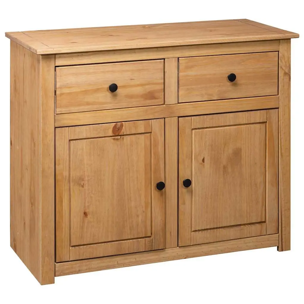 Solid Pinewood Sideboard with 2 Drawers and 2 Doors