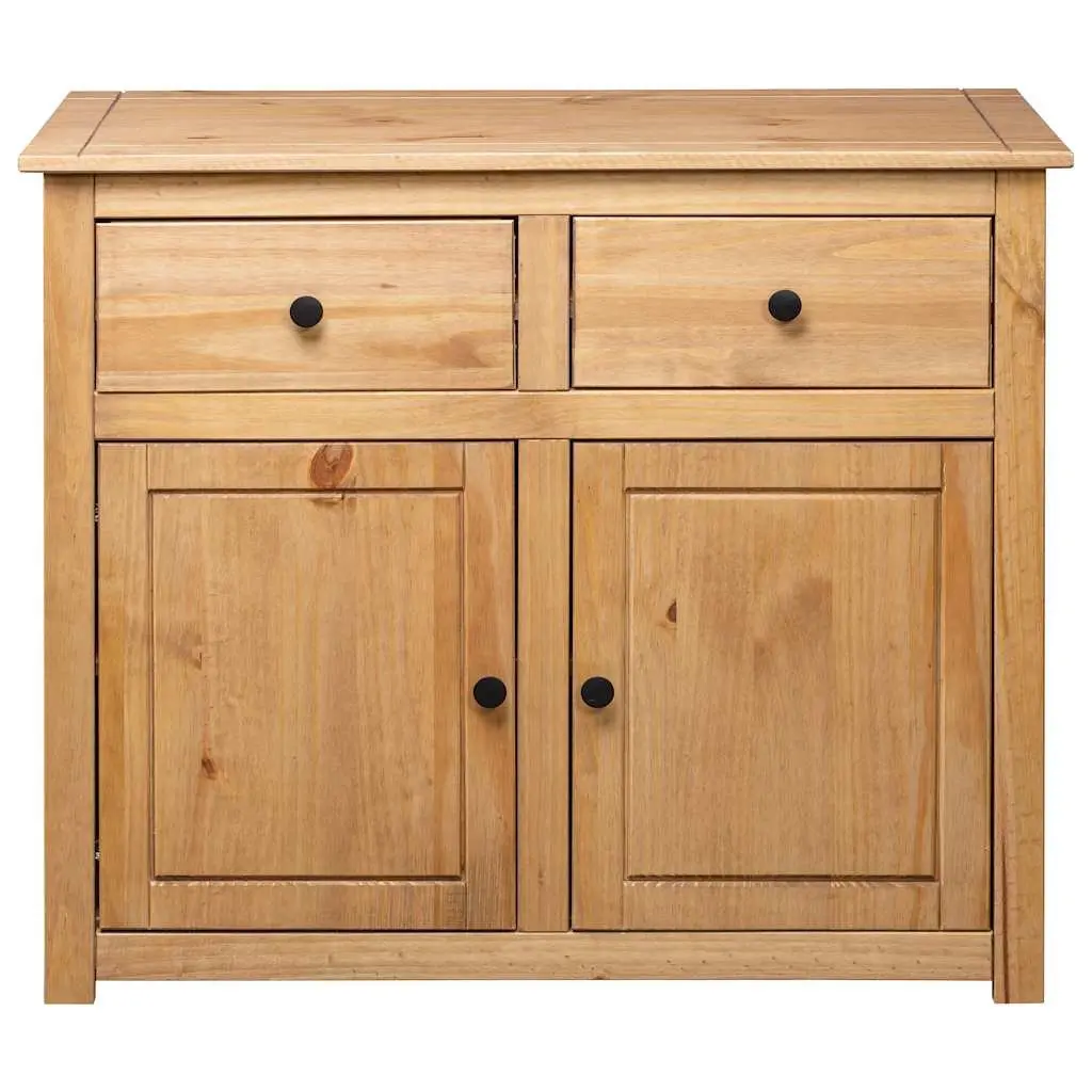 Solid Pinewood Sideboard with 2 Drawers and 2 Doors