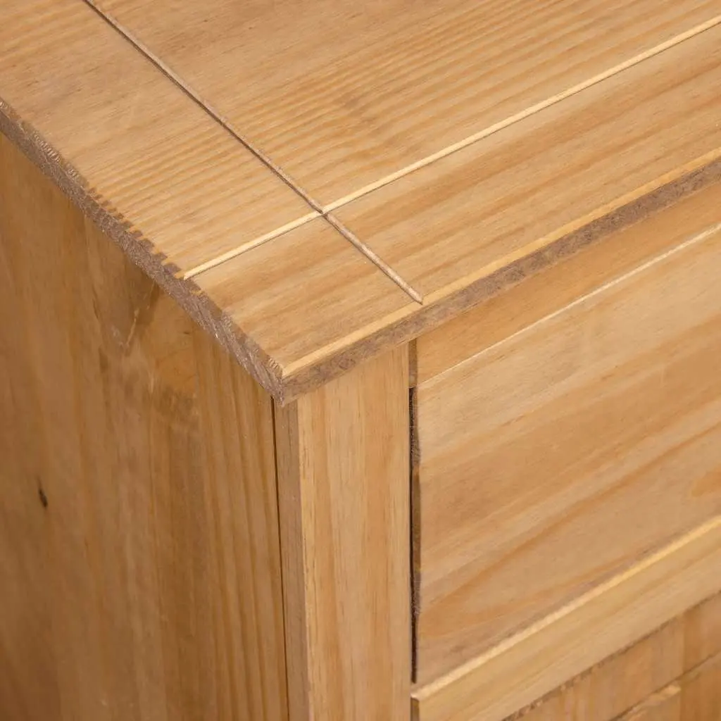 Solid Pinewood Sideboard 135x40x80 cm Brown Storage Cabinet Buffet Chest
