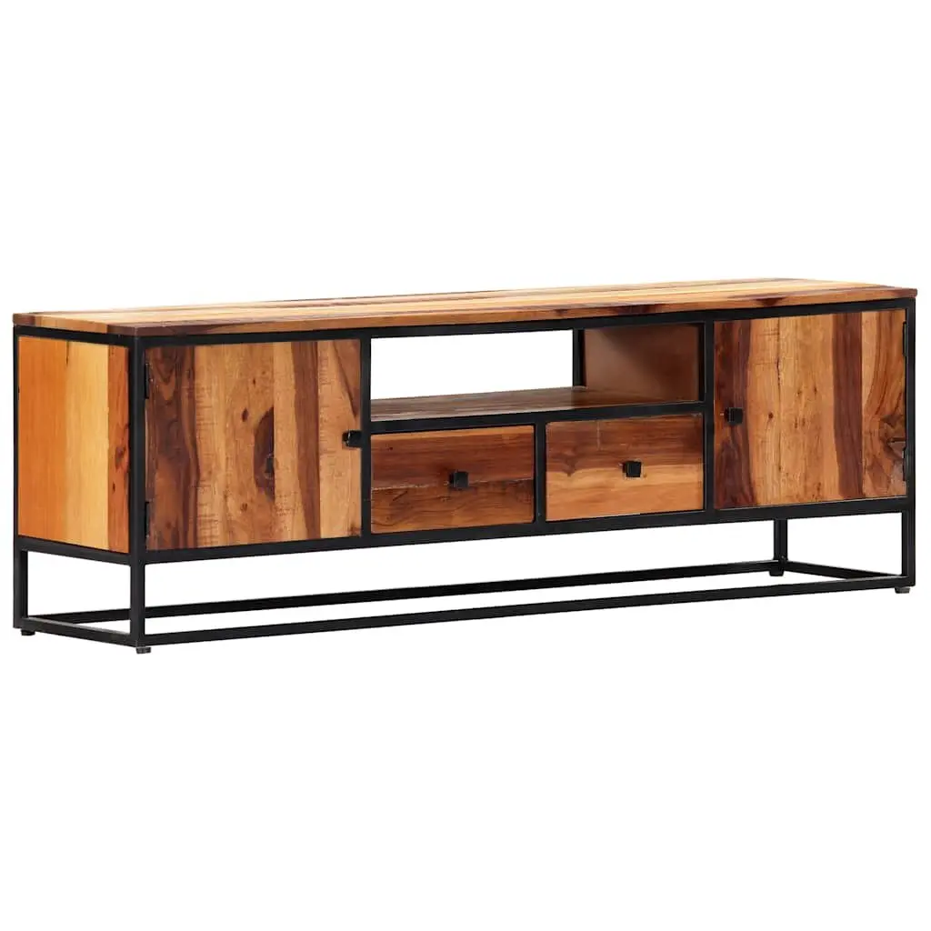 Reclaimed Wood TV Cabinet with Steel Frame 120x30x40 cm