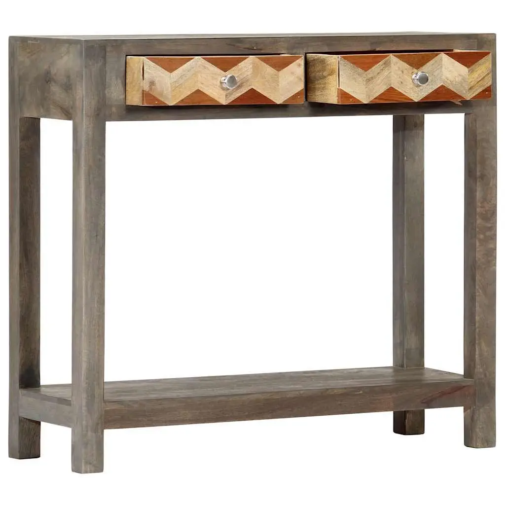 Grey Console Table 86x30x76cm Mango Wood