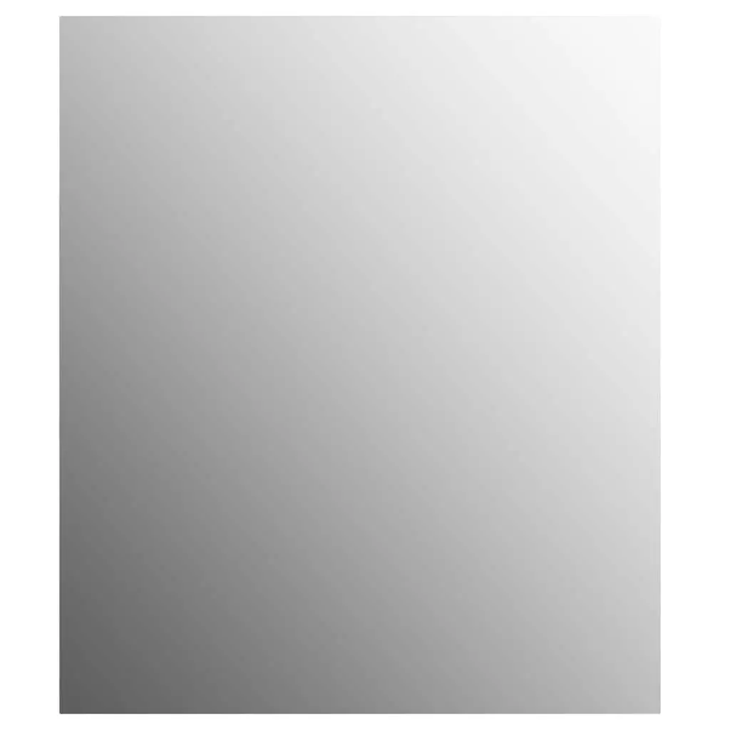 Frameless Rectangular Wall Mirror 70x50 cm Silver