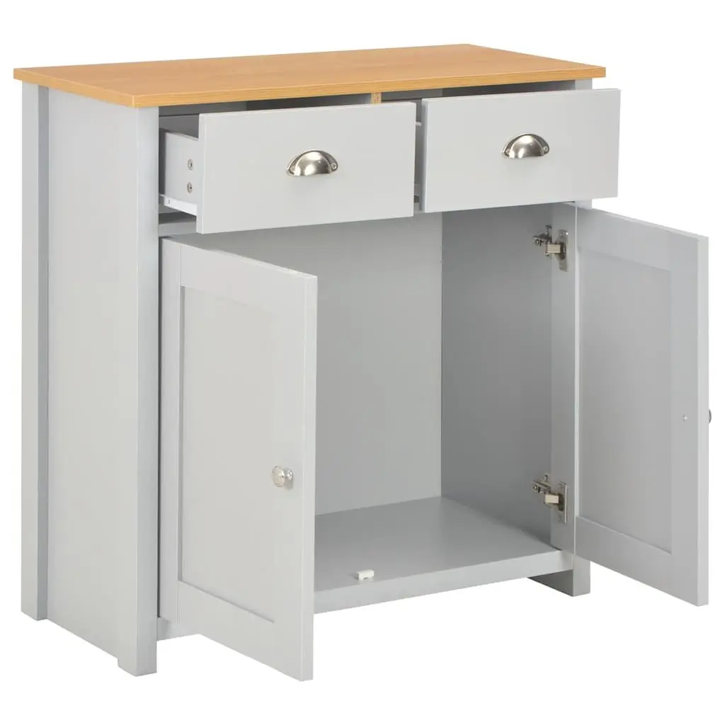 Sideboard Cabinet Engineered Wood Grey 79 x 35 x 81 cm