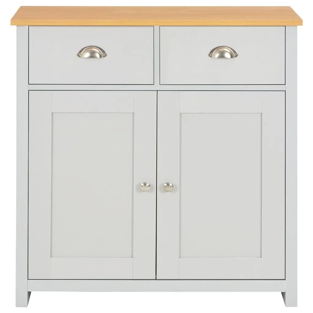 Sideboard Cabinet Engineered Wood Grey 79 x 35 x 81 cm