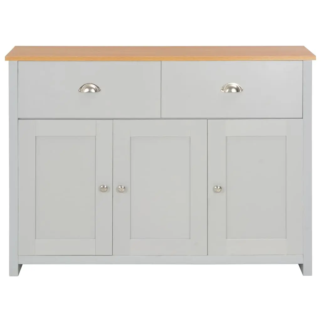 Grey Sideboard Cabinet with 2 Drawers & 3 Doors