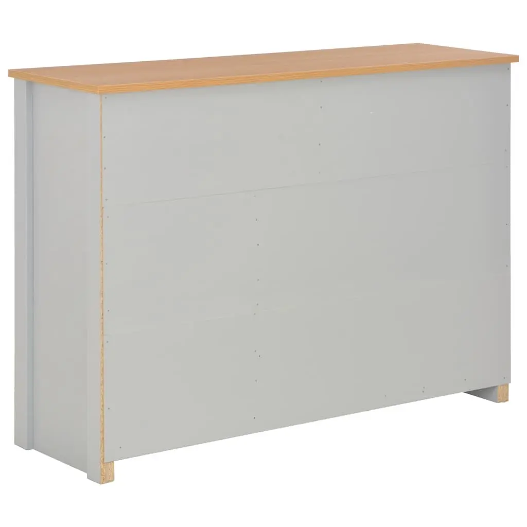 Grey Sideboard Cabinet with 2 Drawers & 3 Doors
