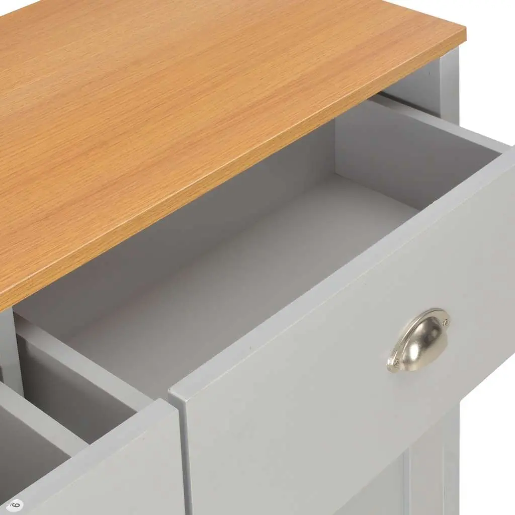 Grey Sideboard Cabinet with 2 Drawers & 3 Doors