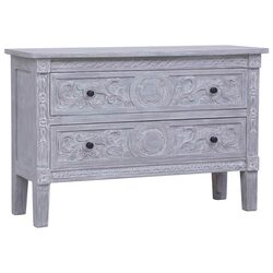 Durable Sideboard Cabinet with 2 Drawers 90x30x60 cm Grey Storage