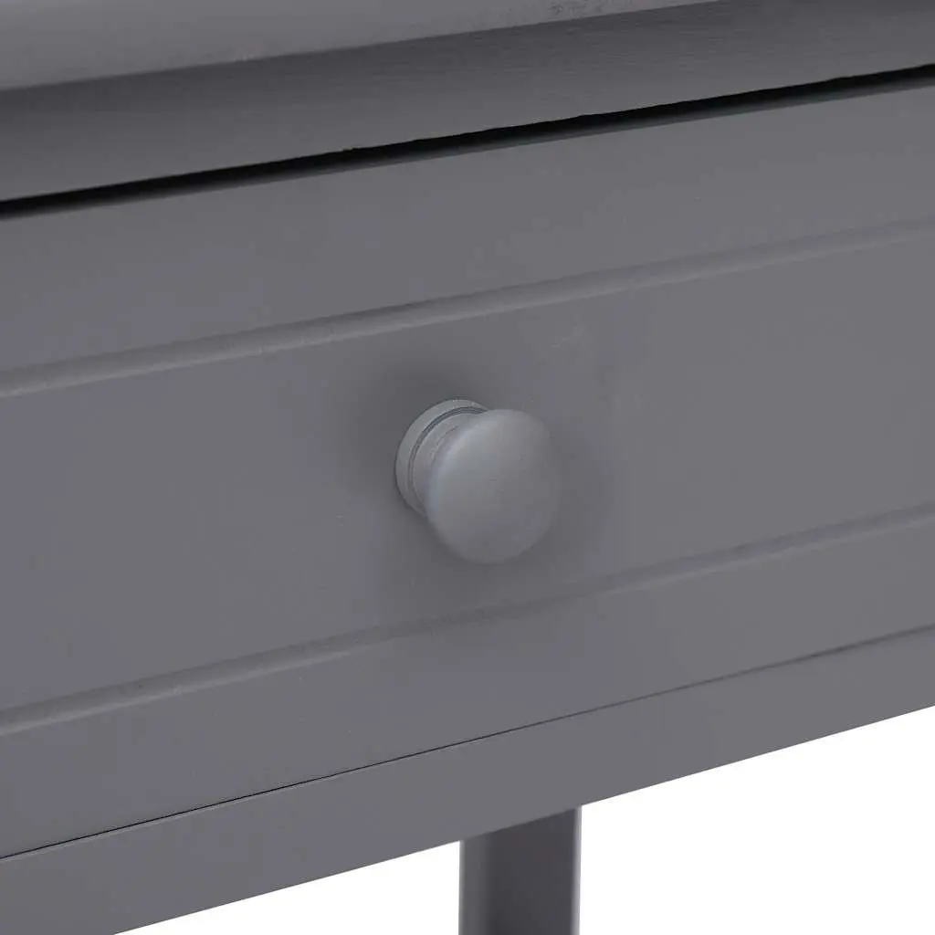 Wooden Nightstands Grey 40x29x42 cm Compact Storage Bedside Tables 2 Piece with Drawer and Shelf